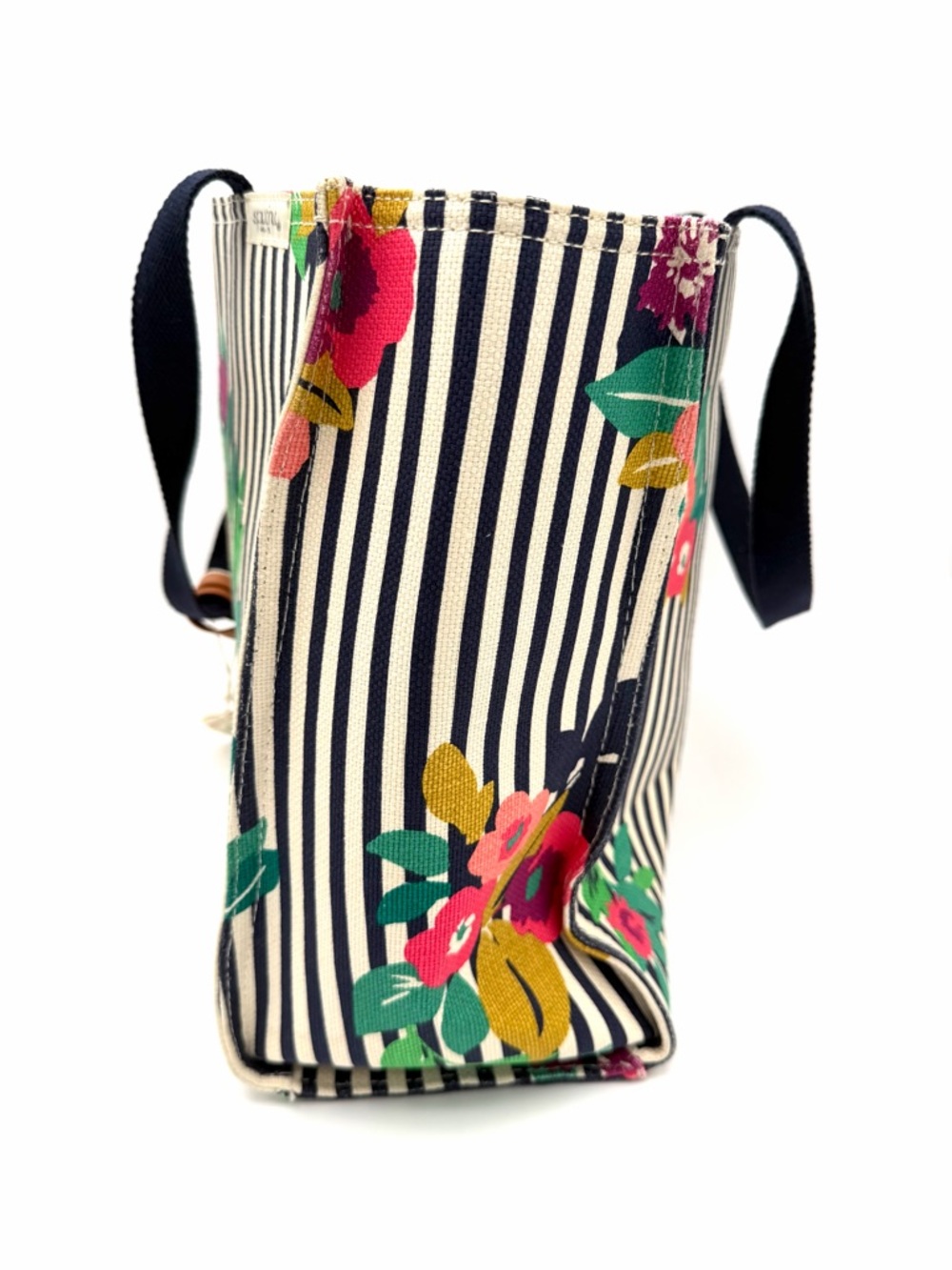 NWT New Spartina 449 28 Shelter Cove Market Tote Beach Bag Carry On Travel Navy - Picture 6 of 7